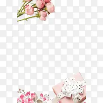 玫瑰小清新礼盒边框-空若网 玫瑰小清新礼盒边框-空若网