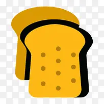 黄色手绘面包片-空若网 黄色手绘面包片-空若网