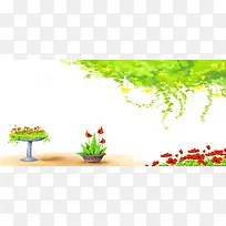 手绘插画背景-空若网 手绘插画背景-空若网