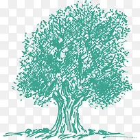 手绘树装饰-空若网 手绘树装饰-空若网