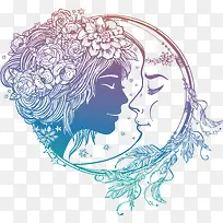 精美月亮插画-空若网 精美月亮插画-空若网