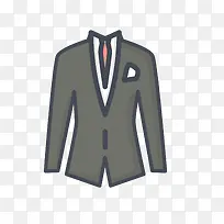 上衣外套西装衣服手绘创意矢量免-空若网 上衣外套西装衣服手绘创意矢量免-空若网