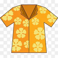 黄色迷你风格花衬衫-空若网 黄色迷你风格花衬衫-空若网