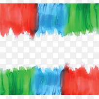 彩色水彩笔刷边框-空若网 彩色水彩笔刷边框-空若网