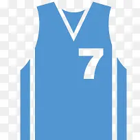蓝色7号篮球服插画-空若网 蓝色7号篮球服插画-空若网