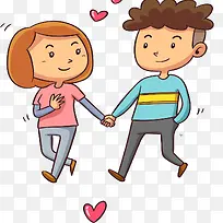 手牵手一起走的情侣-空若网 手牵手一起走的情侣-空若网