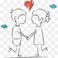 情人节牵手的情侣-空若网 情人节牵手的情侣-空若网