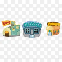 卡通手绘房子-空若网 卡通手绘房子-空若网