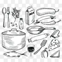 卡通手绘食物-空若网 卡通手绘食物-空若网