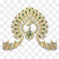 孔雀开屏宝石装饰图案-空若网 孔雀开屏宝石装饰图案-空若网