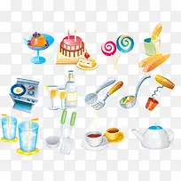 卡通食品加工元素-空若网 卡通食品加工元素-空若网