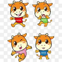 卡通可爱牛-空若网 卡通可爱牛-空若网