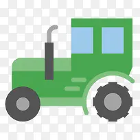 绿色扁平化拖拉机元素-空若网 绿色扁平化拖拉机元素-空若网
