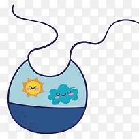 矢量婴儿吃饭围兜素材-空若网 矢量婴儿吃饭围兜素材-空若网