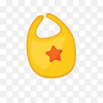 矢量黄色婴儿围兜素材-空若网 矢量黄色婴儿围兜素材-空若网