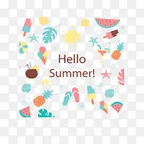 夏日水果冰棍花纹-空若网 夏日水果冰棍花纹-空若网