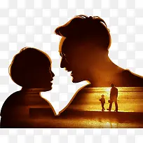 高清摄影父亲节父子相对而笑-空若网 高清摄影父亲节父子相对而笑-空若网