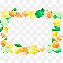 手绘各式水果边框-空若网 手绘各式水果边框-空若网