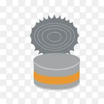 灰橙色卡通金属罐头垃圾-空若网 灰橙色卡通金属罐头垃圾-空若网