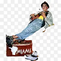 插画-躺卧弹琴-空若网 插画-躺卧弹琴-空若网