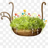 手绘爱心植物创意盆栽-空若网 手绘爱心植物创意盆栽-空若网