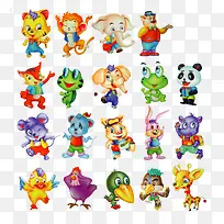 卡通小动物集合-空若网 卡通小动物集合-空若网