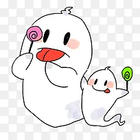 万圣节卡通可爱的幽灵-空若网 万圣节卡通可爱的幽灵-空若网