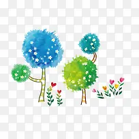 绿蓝色的树-空若网 绿蓝色的树-空若网