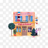 卡通粉色房子-空若网 卡通粉色房子-空若网