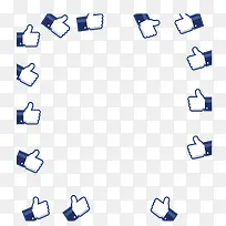 蓝色社交大拇指点赞-空若网 蓝色社交大拇指点赞-空若网