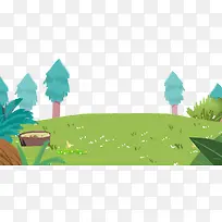 卡通手绘夏季户外风景-空若网 卡通手绘夏季户外风景-空若网