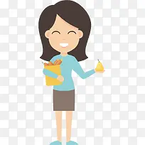 矢量图微笑的阿姨-空若网 矢量图微笑的阿姨-空若网