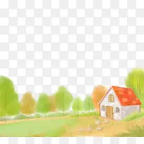 卡通手绘户外风景-空若网 卡通手绘户外风景-空若网