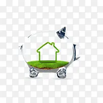 透明环保玻璃猪-空若网 透明环保玻璃猪-空若网