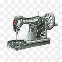 素描画插画缝纫机-空若网 素描画插画缝纫机-空若网