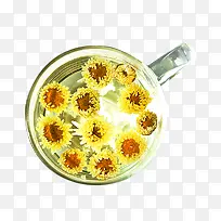 杯子里的贡菊花茶-空若网 杯子里的贡菊花茶-空若网