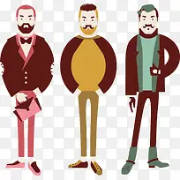 卡通时尚男性设计矢量素材-空若网 卡通时尚男性设计矢量素材-空若网