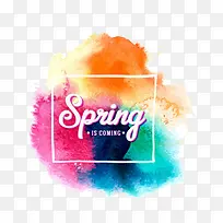 春天色彩插画墨水画-空若网 春天色彩插画墨水画-空若网