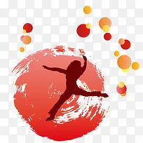 红色圆圈美女-空若网 红色圆圈美女-空若网