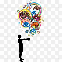 动感花纹人物剪影-空若网 动感花纹人物剪影-空若网