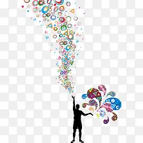 动感花纹人物剪影-空若网 动感花纹人物剪影-空若网