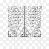 灰色花纹日式屏风-空若网 灰色花纹日式屏风-空若网