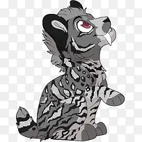 矢量幼年灰色豹子-空若网 矢量幼年灰色豹子-空若网