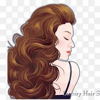 卷发美女矢量-空若网 卷发美女矢量-空若网