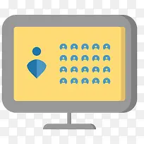 电脑显示屏矢量卡通设备-空若网 电脑显示屏矢量卡通设备-空若网