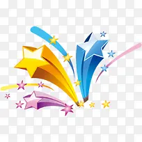 彩色星星卡通彩带-空若网 彩色星星卡通彩带-空若网