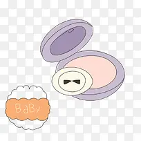 卡通手绘美妆粉饼元素-空若网 卡通手绘美妆粉饼元素-空若网