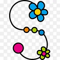 多彩线条花朵-空若网 多彩线条花朵-空若网