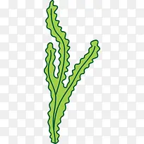 绿色卡通海草植物-空若网 绿色卡通海草植物-空若网