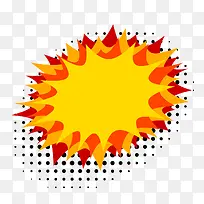 手绘橙色爆炸式标签语音条-空若网 手绘橙色爆炸式标签语音条-空若网